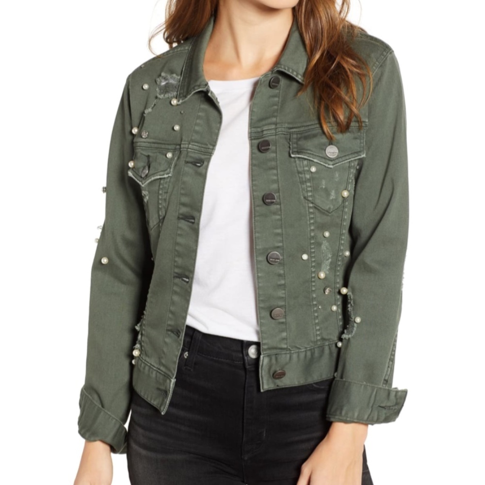 Final Price✨Nordstrom Dear John Alissa Pearl Denim Jacket